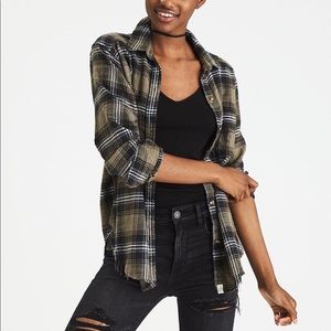 American Eagle Destroyed Flannel Shirt